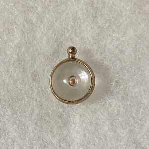 Vintage Mustard Seed Lucite Orb Pendant Gold Tone Trim Pools Of Light Style